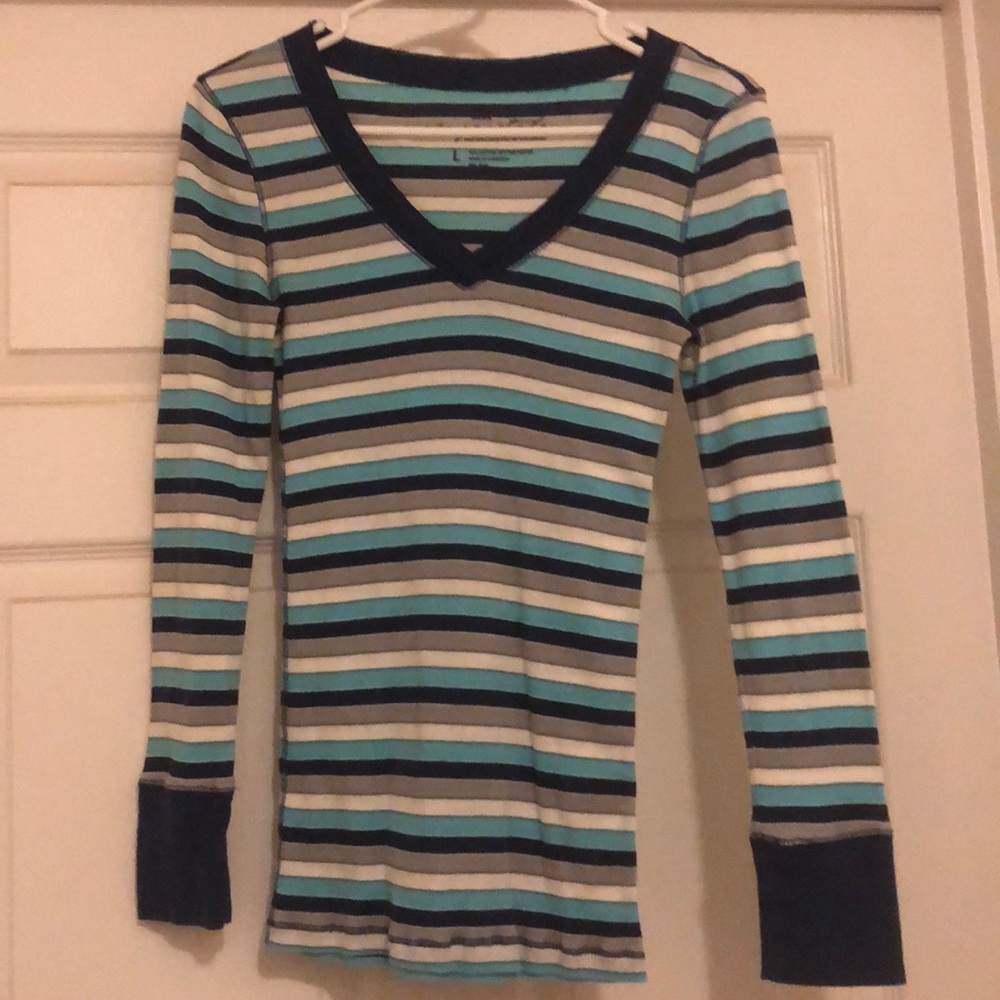 Blue striped shirt